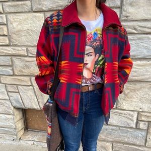 Vintage Rare Aztec Pendleton wool Bomber